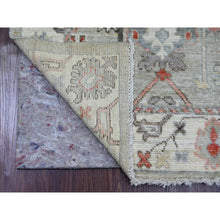 Load image into Gallery viewer, 3&#39;x4&#39;9&quot; Stone Gray, Hand Knotted, Afghan Angora Oushak With Floral Pattern, Vegetable Dyes, 100% Wool, Oriental Rug FWR121794