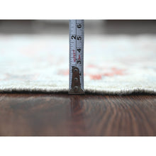 Load image into Gallery viewer, 3&#39;x4&#39;9&quot; Stone Gray, Hand Knotted, Afghan Angora Oushak With Floral Pattern, Vegetable Dyes, 100% Wool, Oriental Rug FWR121794