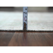 Load image into Gallery viewer, 2&#39;10&quot;x5&#39;9&quot; Alabaster White, Hand Knotted, Afghan Angora Oushak With Leaf Design, Veggie Dyes, 100% Wool, Runner, Oriental Rug FWR121848