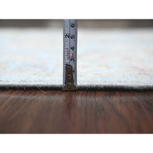 Load image into Gallery viewer, 2&#39;9&quot;x9&#39;10&quot; Beau Blue, Hand Knotted, Afghan Angora Oushak with All Over Leaf Design, Natural Dyes, 100% Wool, Runner, Oriental Rug FWR121872