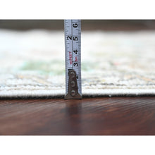 Load image into Gallery viewer, 2&#39;x3&#39; Chiffon White, Afghan Angora Oushak With Colorful Leaf Pattern, Hand Knotted, Natural Dyes, Pure Wool, Mat, Oriental Rug FWR121914