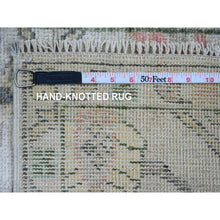 Load image into Gallery viewer, 2&#39;x3&#39; Chiffon White, Afghan Angora Oushak With Colorful Leaf Pattern, Hand Knotted, Natural Dyes, Pure Wool, Mat, Oriental Rug FWR121914