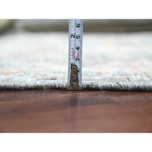 Load image into Gallery viewer, 2&#39;1&quot;x3&#39;5&quot; Spanish Gray, Hand Knotted, Afghan Angora Oushak With Leaf Design, Veggie Dyes, Pure Wool, Mat, Oriental Rug FWR121938