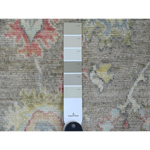 Load image into Gallery viewer, 2&#39;x3&#39;2&quot; Sonic Gray, Hand Knotted, Afghan Angora Oushak With Leaf Pattern, Veggie Dyes, 100% Wool, Mat, Oriental Rug FWR121956