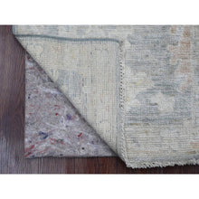 Load image into Gallery viewer, 2&#39;x3&#39; Dim Gray, 100% Wool, Afghan Angora Oushak With Large Leaf Pattern, Hand Knotted, Natural Dyes, Mat, Oriental Rug FWR121962