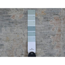 Load image into Gallery viewer, 2&#39;x3&#39; Dim Gray, 100% Wool, Afghan Angora Oushak With Large Leaf Pattern, Hand Knotted, Natural Dyes, Mat, Oriental Rug FWR121962