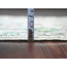 Load image into Gallery viewer, 2&#39;x3&#39; Oyster White, Afghan Angora Oushak With Floral Pattern, Hand Knotted, Vegetable Dyes, 100% Wool, Mat, Oriental Rug FWR121968