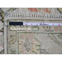 Load image into Gallery viewer, 2&#39;x3&#39; Oyster White, Afghan Angora Oushak With Floral Pattern, Hand Knotted, Vegetable Dyes, 100% Wool, Mat, Oriental Rug FWR121968