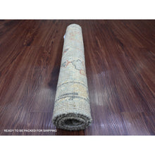 Load image into Gallery viewer, 2&#39;1&quot;x3&#39; Misty Gray, All Over Design, Afghan Angora Oushak, Hand Knotted, Vegetable Dyes, 100% Wool, Mat, Oriental Rug FWR121980