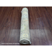 Load image into Gallery viewer, 2&#39;x3&#39;2&quot; Walnut Brown, Afghan Angora Oushak With Soft Color Leaf Design, Pure Wool, Hand Knotted, Vegetable Dyes, Mat, Oriental Rug FWR121986