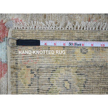 Load image into Gallery viewer, 2&#39;x3&#39;2&quot; Walnut Brown, Afghan Angora Oushak With Soft Color Leaf Design, Pure Wool, Hand Knotted, Vegetable Dyes, Mat, Oriental Rug FWR121986