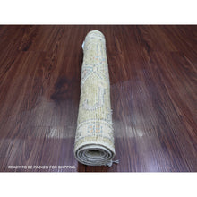 Load image into Gallery viewer, 2&#39;x3&#39;2&quot; Olive Green, Hand Knotted, Afghan Angora Oushak With All Over Design, Vegetable Dyes, 100% Wool, Mat, Oriental Rug FWR121992