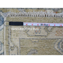 Load image into Gallery viewer, 2&#39;x3&#39;2&quot; Olive Green, Hand Knotted, Afghan Angora Oushak With All Over Design, Vegetable Dyes, 100% Wool, Mat, Oriental Rug FWR121992