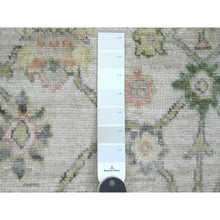 Load image into Gallery viewer, 2&#39;x3&#39; Alabaster White, Hand Knotted, Afghan Angora Oushak With Floral Pattern, Vegetable Dyes, 100% Wool, Mat, Oriental Rug FWR121998