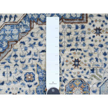 Load image into Gallery viewer, 5&#39;10&quot;x8&#39;8&quot; Pearl White, 14th Century Mamluk Dynasty Pattern With Star Medallion Design, Hand Knotted, Vibrant And Soft Wool, Natural Dyes, Oriental Rug FWR122010