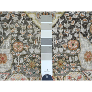 6'1"x9' Cedar Brown, 14th Century Mamluk Dynasty Pattern With Star Medallion Design, Hand Knotted, High Mountain Wool, Abrash, Veggie Dyes, Oriental Rug FWR122016