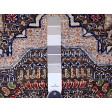 Load image into Gallery viewer, 7&#39;8&quot;x7&#39;8&quot; Mocha Brown, 14th Century Mamluk Dynasty Pattern With Star Medallion Design, Hand Knotted, Soft Pile, High Mountain Wool, Vegetable Dyes, Round, Oriental Rug FWR122022