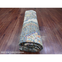 Load image into Gallery viewer, 7&#39;8&quot;x7&#39;8&quot; Mocha Brown, 14th Century Mamluk Dynasty Pattern With Star Medallion Design, Hand Knotted, Soft Pile, High Mountain Wool, Vegetable Dyes, Round, Oriental Rug FWR122022