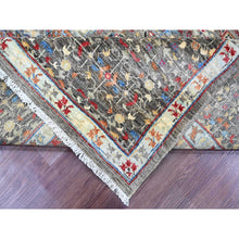 Load image into Gallery viewer, 8&#39;x9&#39;8&quot; Nevada Gray, Hand Knotted, 14th Century Mamluk Dynasty Pattern with Large Medallion Design, Soft Wool, Natural Dyes, Oriental Rug FWR122028