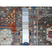 Load image into Gallery viewer, 8&#39;x9&#39;8&quot; Nevada Gray, Hand Knotted, 14th Century Mamluk Dynasty Pattern with Large Medallion Design, Soft Wool, Natural Dyes, Oriental Rug FWR122028