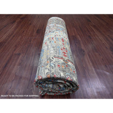 Load image into Gallery viewer, 8&#39;x9&#39;8&quot; Nevada Gray, Hand Knotted, 14th Century Mamluk Dynasty Pattern with Large Medallion Design, Soft Wool, Natural Dyes, Oriental Rug FWR122028