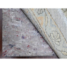 Load image into Gallery viewer, 12&#39;2&quot;x12&#39;2&quot; Misty Gray, Washed Out Ziegler Mahal Revival with All Over Pattern, Hand Knotted, 100% Wool, Round, Oriental Rug FWR122034