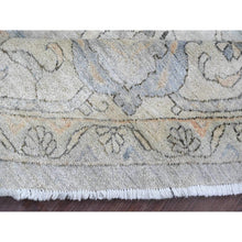 Load image into Gallery viewer, 12&#39;2&quot;x12&#39;2&quot; Misty Gray, Washed Out Ziegler Mahal Revival with All Over Pattern, Hand Knotted, 100% Wool, Round, Oriental Rug FWR122034