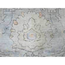 Load image into Gallery viewer, 12&#39;2&quot;x12&#39;2&quot; Misty Gray, Washed Out Ziegler Mahal Revival with All Over Pattern, Hand Knotted, 100% Wool, Round, Oriental Rug FWR122034