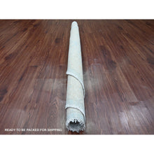 Load image into Gallery viewer, 6&#39;3&quot;x6&#39;3&quot; Beau Blue, Peshawar with Ziegler Mahal Design, High Mountain Wool, Washed Out, Denser Weave, Hand Knotted, Round, Oriental Rug FWR122046