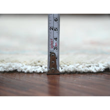 Load image into Gallery viewer, 6&#39;x6&#39; Chiffon White, Peshawar With Heriz All Over Design, High Mountain Wool, Densely Woven, Hand Knotted, Vegetable Dyes, Round, Oriental Rug FWR122058