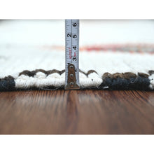 Load image into Gallery viewer, 5&#39;8&quot;x8&#39; Whisper White, Moroccan Weave With Geometric Design, Tone On Tone, Hand Knotted, Soft Wool, Textured Pile, Oriental Rug FWR122076