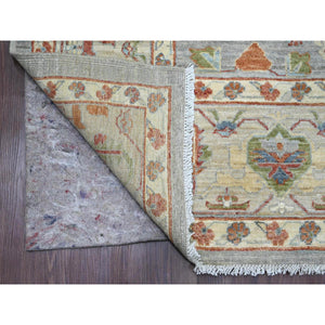 8'x9'8" Cloud Gray, Ziegler Mahal Revival with All Over Pattern, Hand Knotted, High Mountain Wool, Vegetable Dyes, Oriental Rug FWR122088
