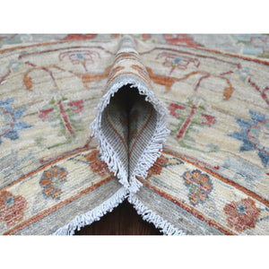 8'x9'8" Cloud Gray, Ziegler Mahal Revival with All Over Pattern, Hand Knotted, High Mountain Wool, Vegetable Dyes, Oriental Rug FWR122088