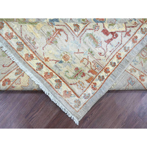 8'x9'8" Cloud Gray, Ziegler Mahal Revival with All Over Pattern, Hand Knotted, High Mountain Wool, Vegetable Dyes, Oriental Rug FWR122088