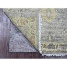 Load image into Gallery viewer, 2&#39;7&quot;x11&#39;8&quot; Cloud Gray, Peshawar With Ziegler Mahal Design, Vegetable Dyes, High Mountain Wool, Hand Knotted, Runner, Oriental Rug FWR122106