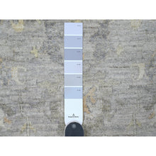 Load image into Gallery viewer, 2&#39;7&quot;x11&#39;8&quot; Cloud Gray, Peshawar with Ziegler Mahal Design, Vegetable Dyes, High Mountain Wool, Hand Knotted, Runner, Oriental Rug FWR122106