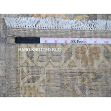 Load image into Gallery viewer, 2&#39;7&quot;x11&#39;8&quot; Cloud Gray, Peshawar With Ziegler Mahal Design, Vegetable Dyes, High Mountain Wool, Hand Knotted, Runner, Oriental Rug FWR122106