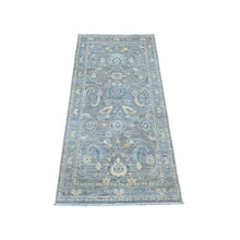 Load image into Gallery viewer, 2&#39;9&quot;x5&#39;6&quot; Spanish Gray, Peshawar with Ziegler Mahal All Over Design, Vegetable Dyes, High Mountain Wool, Hand Knotted, Short Runner, Oriental Rug FWR122112