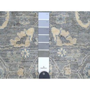 2'9"x5'6" Spanish Gray, Peshawar with Ziegler Mahal All Over Design, Vegetable Dyes, High Mountain Wool, Hand Knotted, Short Runner, Oriental Rug FWR122112