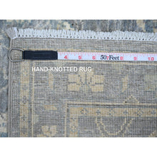 Load image into Gallery viewer, 2&#39;9&quot;x5&#39;6&quot; Spanish Gray, Peshawar with Ziegler Mahal All Over Design, Vegetable Dyes, High Mountain Wool, Hand Knotted, Short Runner, Oriental Rug FWR122112