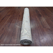 Load image into Gallery viewer, 3&#39;1&quot;x4&#39;9&quot; Nickel Gray, Aryana Collection, Afghan Peshawar with Heriz All Over Design, Hand Knotted, 100% Wool, Vegetable Dyes, Densely Woven, Oriental Rug FWR122118