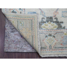 Load image into Gallery viewer, 2&#39;9&quot;x16&#39; Pearl White, Afghan Angora Oushak With All Over Leaf Design, Hand Knotted, Vegetable Dyes, 100% Wool, Xl Runner, Oriental Rug FWR122136