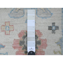 Load image into Gallery viewer, 2&#39;9&quot;x16&#39; Pearl White, Afghan Angora Oushak With All Over Leaf Design, Hand Knotted, Vegetable Dyes, 100% Wool, Xl Runner, Oriental Rug FWR122136