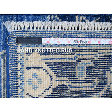 Load image into Gallery viewer, 2&#39;9&quot;x19&#39;8&quot; Imperial Blue, Hand Knotted, Afghan Angora Oushak With All Over Leaf Design, Vegetable Dyes, 100% Wool, Xl Runner, Oriental Rug FWR122154