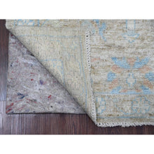Load image into Gallery viewer, 3&#39;x5&#39; Khaki Brown, Afghan Angora Oushak With Leaf Design, Vegetable Dyes, 100% Wool, Hand Knotted, Oriental Rug FWR122160
