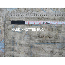 Load image into Gallery viewer, 3&#39;x5&#39; Khaki Brown, Afghan Angora Oushak With Leaf Design, Vegetable Dyes, 100% Wool, Hand Knotted, Oriental Rug FWR122160