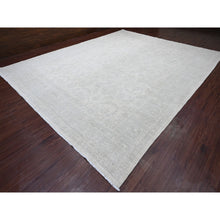 Load image into Gallery viewer, 12&#39;x15&#39;1&quot; Chiffon White, Stone Washed Peshawar with All Over Pattern, Natural Dyes, 100% Wool, Hand Knotted, Oversized, Oriental Rug FWR122190