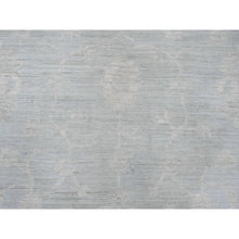 Load image into Gallery viewer, 11'10"x15'3" Misty Gray, White Wash Peshawar With All Over Leaf Design, Natural Dyes, 100% Wool, Hand Knotted, Oversized, Oriental Rug FWR122196