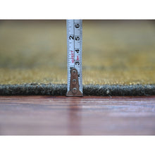Load image into Gallery viewer, 7&#39;8&quot;x10&#39;1&quot; Mocha Brown, Overdyed Persian Design with Hunting Scene, 100% Wool, Hand Knotted, Distressed, Zero Pile, Oriental Rug FWR122232