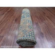 Load image into Gallery viewer, 8&#39;10&quot;x12&#39;2&quot; Coffee Brown, Overdyed Afghan Ersari with Garden Block Design, Zero Pile, Vegetable Dyes, Distressed, Hand Knotted, 100% Wool, Oriental Rug FWR122244